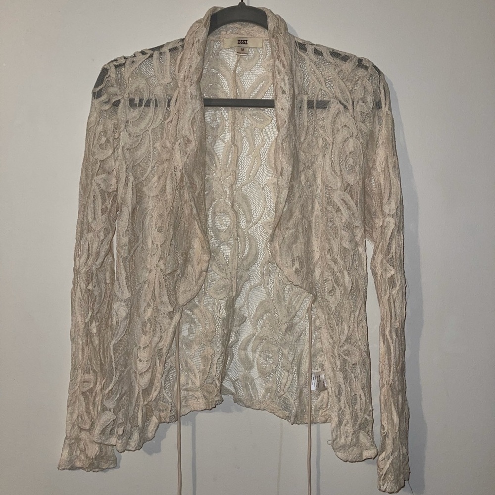 Issi Lace Long Sleeve Shawl